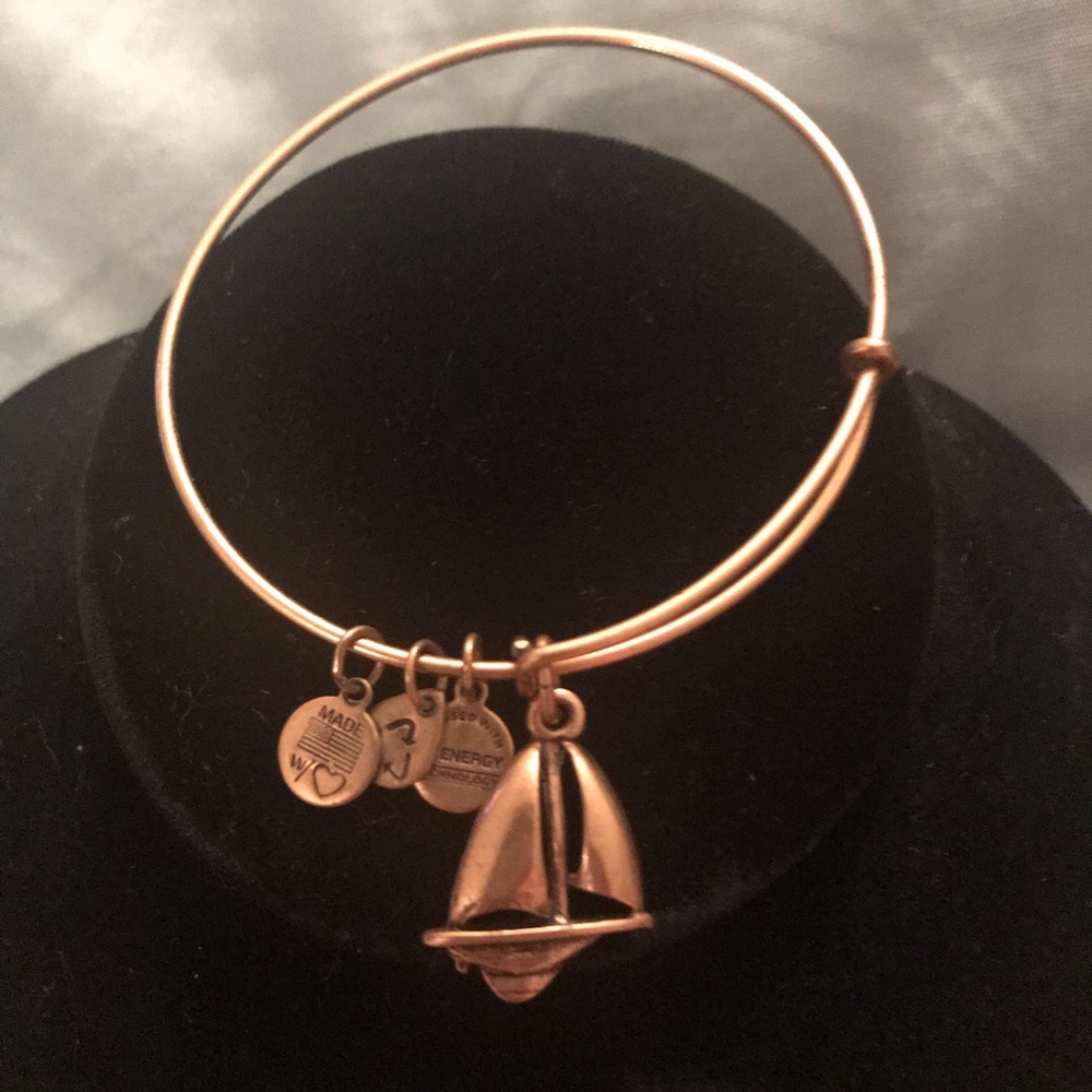 Alex & Ani Gold Tone Sailboat Bracelet